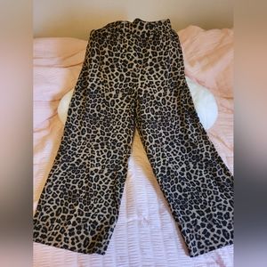 Torrid cheetah wide leg pants